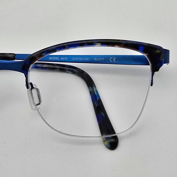 Modo 4515 Blue Tortoise Titanium Semi-Rimless Eyeglasses Frame Japan 51-18-140 - Picture 12 of 13